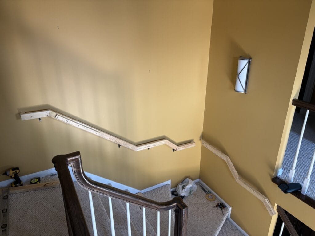 Handrail prototypes with brackets