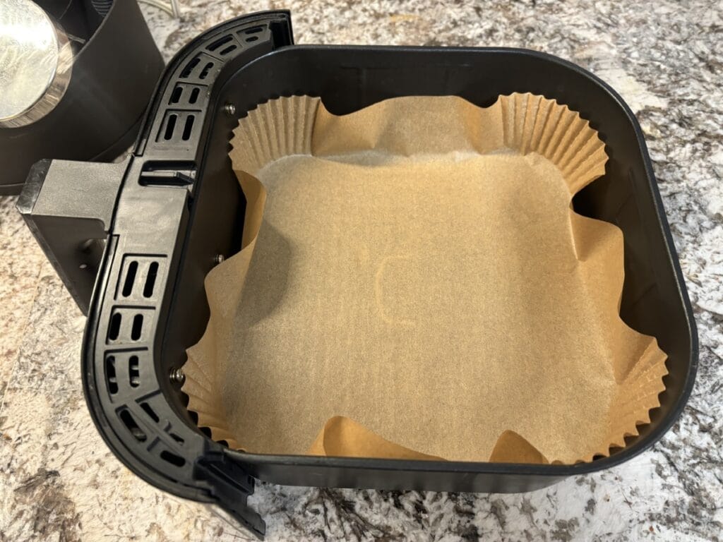 Parchment Liner in Air Fryer Basket