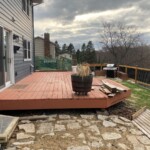 Railings gone, deck cleared off.