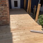 Completed adding the primary deck boards. Next I need to trim them and add the accent boards. Decking Completed