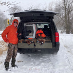 Kevin and Stella with the harvest. Post hunt