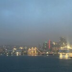 We left San Diego in the rain, at dusk. Sand Diego