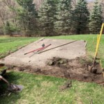 I started digging out the sod, which I moved to another location. Digging started.
