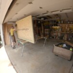 Just flipping the door so I could drill holes on the back side. Flipping the door