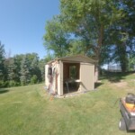 Face trim on the west side. Installing Trim