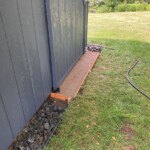 A picture of the concrete as it cures. Concrete in place