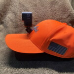 Helmet mount with camera attached. Hunting with a GoPro using a helmet mount.