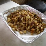 Fried potatoes for the shore lunch Fried potatoes